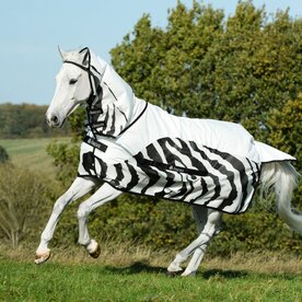 Bucas Buzz-Off Rain Zebra met afneembare nek