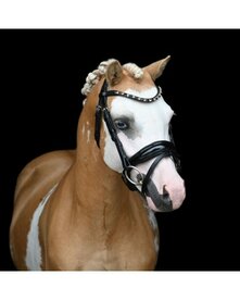 Hoofdstel HB Showtime Special A-Pony Zwart-Goud