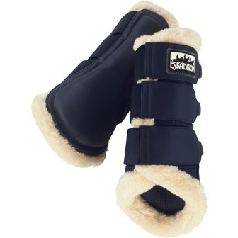 Eskadron Mesh tendon boots Fauxfur Navy