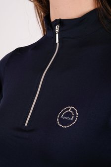 Montar Everly longsleeve polo crystal logo Navy