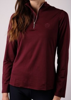 Montar Melanie longsleeve polo Plum