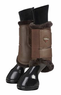 LeMieux Fleece lined Brushing boots Brown-Brown