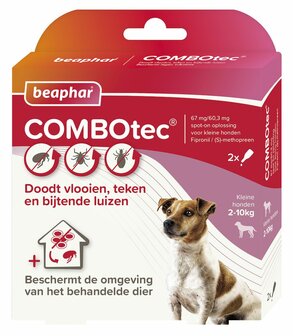 Beaphar COMBOtec&reg; Spot-On hond 2-10kg 2 pipetten