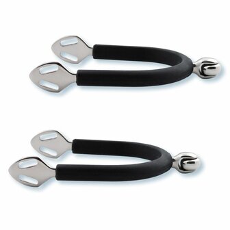 St&uuml;bben RVS Soft Touch sporen met draaiend bolletje 20mm