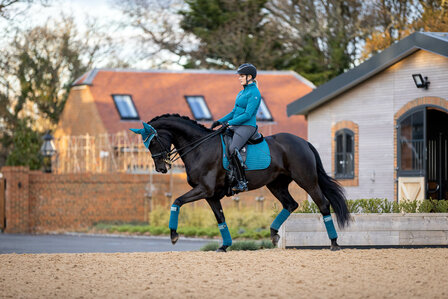 LeMieux Luxury Dressage Suede squares: Marine