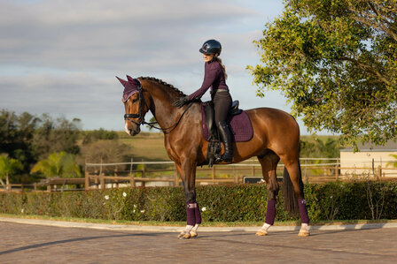 LeMieux Luxury Dressage Suede squares: Fig