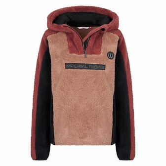 Fleece sweater Funky furry dark Rosy