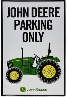 Bord "John Deere parking Only" Retro look 30x40cm
