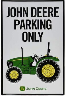 Bord &quot;John Deere parking Only&quot; Retro look 30x40cm