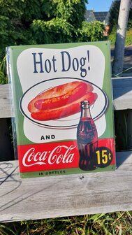 Bord &quot;Hot Dog!&quot; Retro look 30x40cm