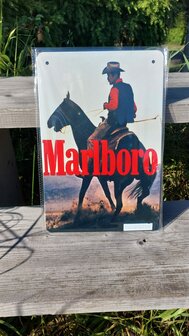 Metalen bord/sign Malboro paard 20x30cm