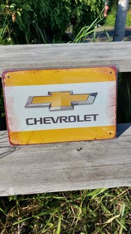 Metalen bord/sign Chevrolet 20x30cm