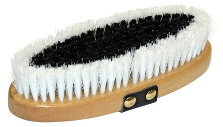 Paardenborstel zwart-wit Brush&amp;Co 22x9cm