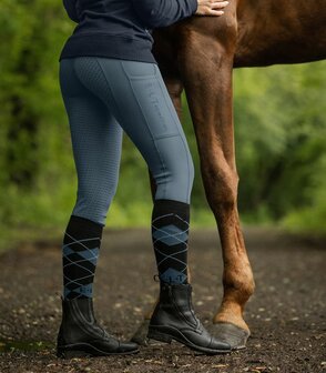 ELT rijsokken Karo Black-Chalkblue