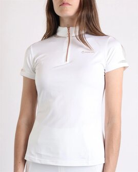 Wedstrijdshirt Montar MoKelsey Crystal Polo wit