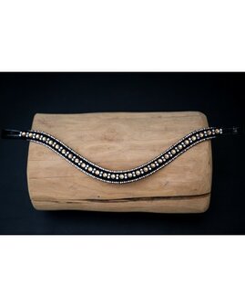 Zeer luxe frontriem HB Showtime True Love Zwart-Goud