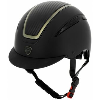 Paardrijcap Equitheme Agris Black-Chrome-Carbon