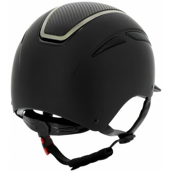 Paardrijcap Equitheme Agris Black-Chrome-Carbon