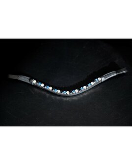 Frontriem Showtime Magic A-Pony Zwart/Blauw