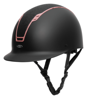 Paardrijcap Swing H22 zwart/shine/rosegold