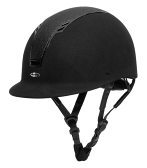 Paardrijcap Swing H22 zwart velvet/shine