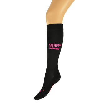 Stapp Horse Deocell sokken zwart/roze
