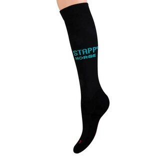 Stapp Horse Deocell sokken zwart/turquoise
