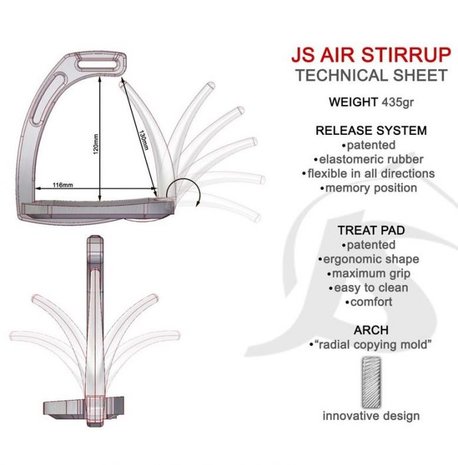 Veiligheidsbeugels Air Jin Stirrup Coppia Design Alluminio