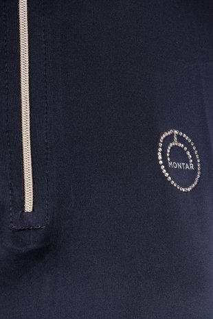 Montar Everly longsleeve polo crystal logo Navy