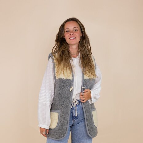 Moonrise Wollen vest Deva grijs