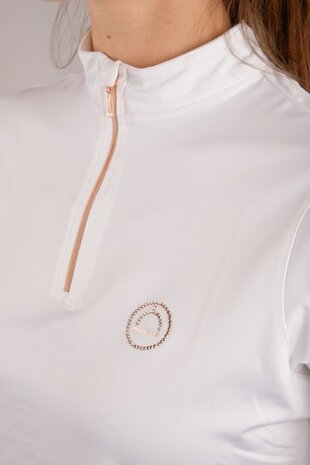 Montar Everly polo crystal logo White-Gold