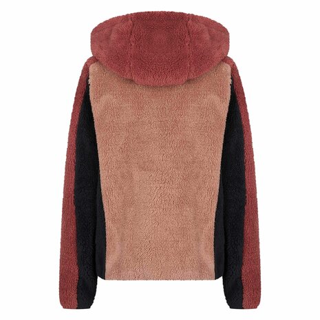 Fleece sweater Funky furry dark Rosy