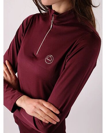 Montar Everly longsleeve polo crystal logo Plum