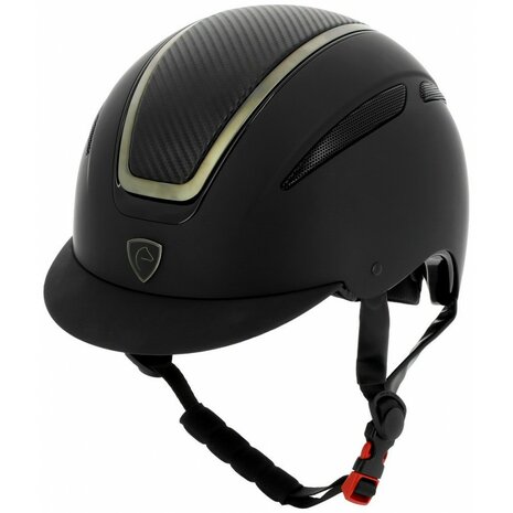 Paardrijcap Equitheme Agris Black-Chrome-Carbon