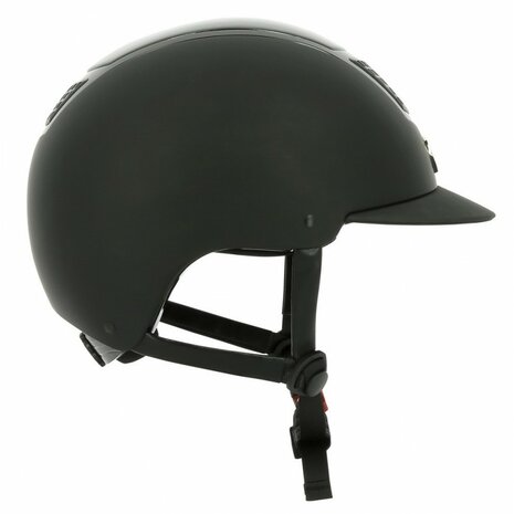 Paardrijcap Equitheme Agris Black-Chrome-Carbon
