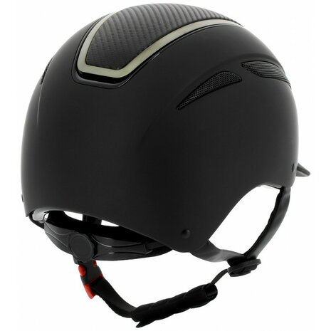 Paardrijcap Equitheme Agris Black-Chrome-Carbon