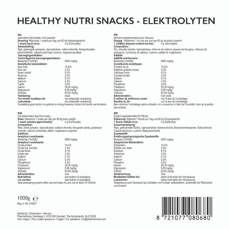 Pharmahorse Nutri Snacks Elektrolyten 1kg