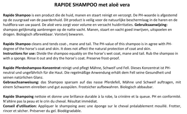 Rapide shine Shampoo