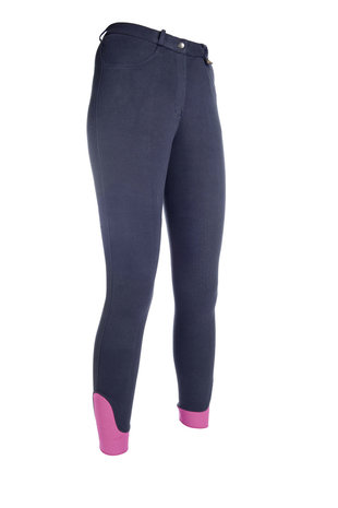 Paardrijbroek HKM Kate silicone knie blauw