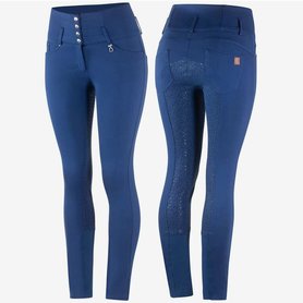 Rijbroek Horze Tara Full Silicone blauw