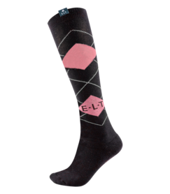 ELT rijsokken Karo Black-flamingo