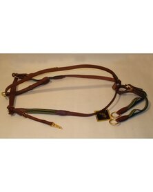 HB Borsttuig met martingaal havanna gold plated 