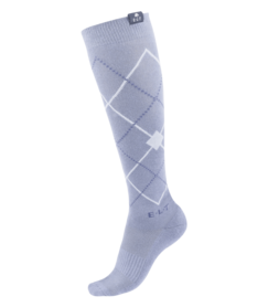 Paardrijsokken ELT Argyle Blue Grey