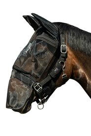 HKM Vliegenmasker Premium met neusflap Zwart