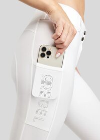 Montar REBEL Rijbroek met telefoonzakje -Wit