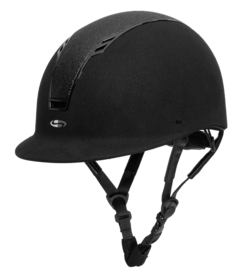 Paardrijcap Swing H22 zwart velvet/shine